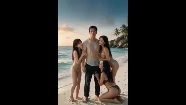 流落荒島全島的女人追著我要精液